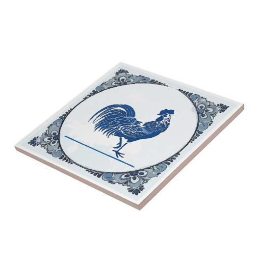 Carreau Delft look Rooster, change image,  Ceramic Tile (Côté)