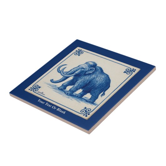 Carreau Delft Wooly Mammoth (Côté)