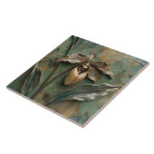 Carreau Délicat Orchidée Lady Slipper Faux Relief (Côté)