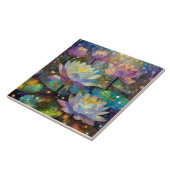 Carreau Delicate Lotus Flowers Blossoming in the Snow (Côté)