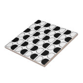 Carreau Demi-cercle géométrique noir et blanc (Côté)