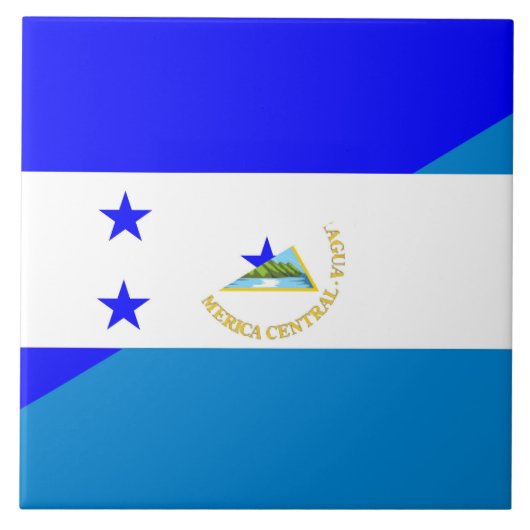 Carreau demi de symbole de pays de drapeau du Honduras (Devant)