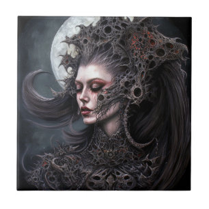 Carreau Demon Woman Queen Dark Imaginaire Art