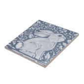 Carreau Denim Blue Plump Lapin Floral Dedham Delft (Côté)