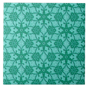 Carreau Dentelle antique - turquoise et aqua