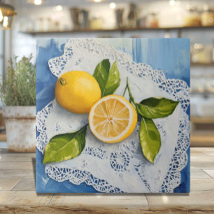Carreau Dentelle italienne et citrons de Nonna
