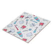 Carreau Dents et outils Motif dentaire (Côté)