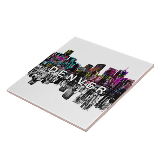 Carreau Denver, Colorado en graffiti (Côté)