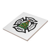 Carreau Département du feu de Noël de sapeur-pompier (Côté)