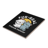 Carreau Des amis vrais pour toujours | Cute Cat & Chien Du (Côté)