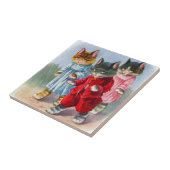 Carreau Des chatons habillés dans les années 1930 sous la  (Côté)