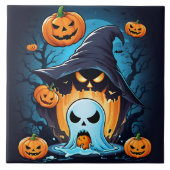 Carreau Des citrouilles enthousiastes donnent vie à l'espr (Devant)