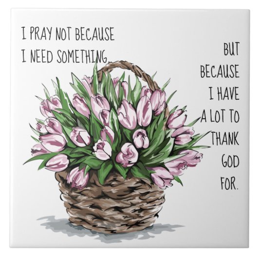 Carreau Des fleurs peintes, avec un grand merci (Devant)