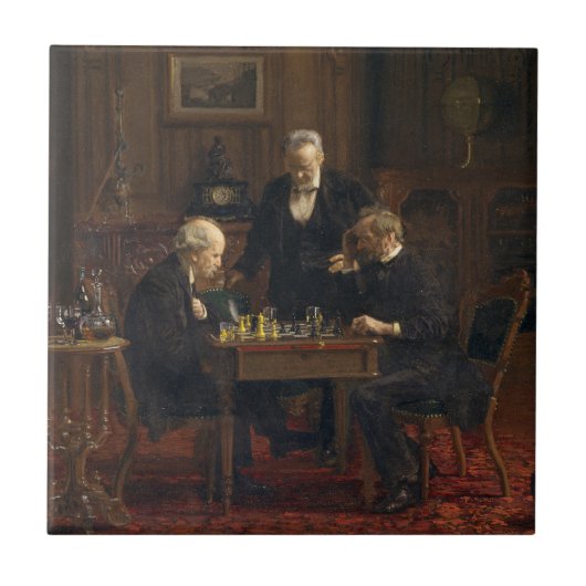 Carreau Des gentillesses jouent à un jeu d'échecs (Thomas  (Devant)