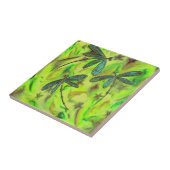 Carreau Des libellules célestes sur un ciel étoilé (Côté)