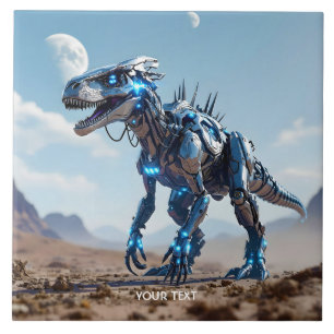 Carreau Désert de Cyborg Dinosaur Imaginaire mignon