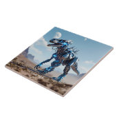 Carreau Désert de Cyborg Dinosaur Imaginaire mignon (Côté)