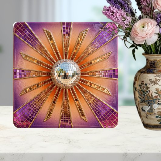 Carreau Desert Disco Sunburst Purple Retro Sunset & Mirror