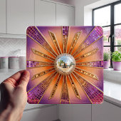 Carreau Desert Disco Sunburst Purple Retro Sunset & Mirror