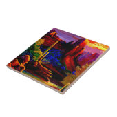 Carreau Desert Peint par Carrelage en céramique coucher du (Côté)