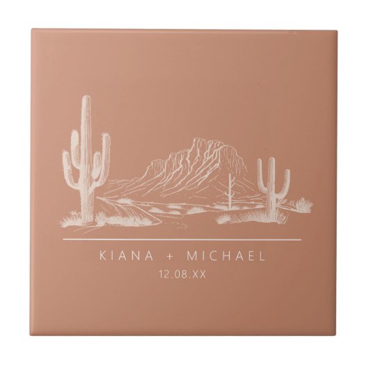 Carreau Desert Vibes Paysage Mariage Terra Cotta ID1019 (Devant)