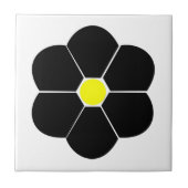 Carreau Design à fleurs noires (Devant)