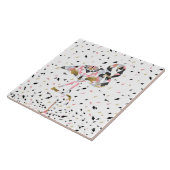 Carreau Design abstrait de Flamant rose géométrique mignon (Côté)