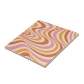 Carreau Design abstrait rose et orange (Côté)