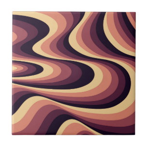 Carreau Design abstrait violet, rose et beige