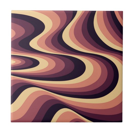 Carreau Design abstrait violet, rose et beige (Devant)