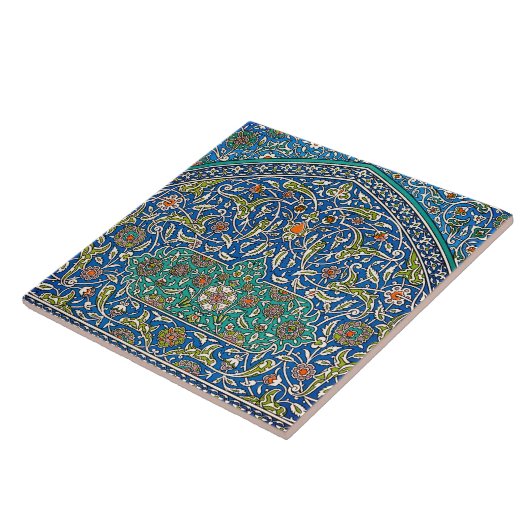 Carreau Design Arabesque bleu (Côté)