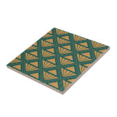Carreau Design Art Déco Gold et vert turquoise avec des rh (Côté)
