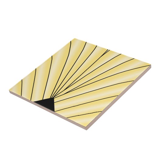 Carreau Design Art Déco Jaune (Côté)
