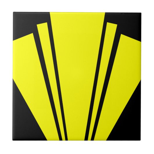 Carreau Design Art Déco Jaune (Devant)