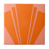 Carreau Design Art déco orange (Devant)