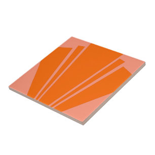 Carreau Design Art déco orange