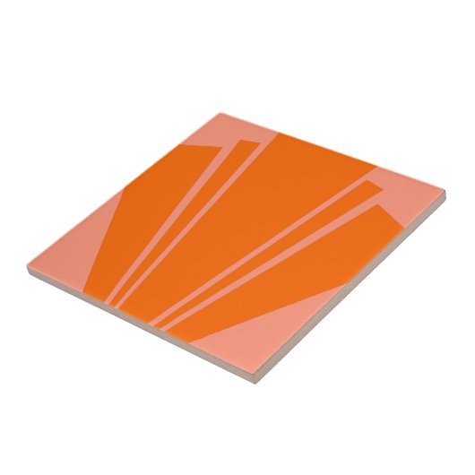 Carreau Design Art déco orange (Côté)