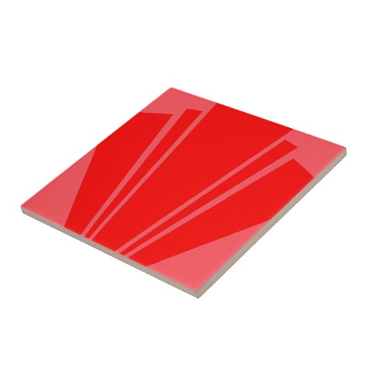 Carreau Design Art déco rouge (Côté)