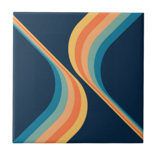 Carreau Design coloré d'ailes de style rétro