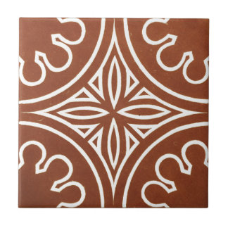 Carreau Design d'art irlandais vintage en céramique rouge
