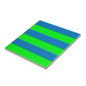 Carreau Design de bandes bleues et vertes (Côté)