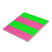 Carreau Design de bandes rose et verte (Côté)