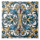 Carreau Design De Carrelage Floral Complet Avec Des Couleu (Devant)