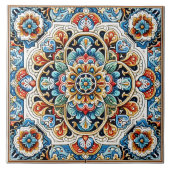 Carreau Design De Carrelage Floral Complet Avec Des Couleu (Devant)