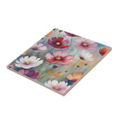 Carreau Design de fleurs cosmos coloré (Côté)