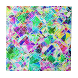 Carreau Design de fragments colorés mignons