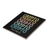 Carreau Design de lettres rétro Crypto pour Cryptomonnaie (Côté)