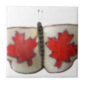 Carreau Design de papillon du drapeau canadien (Devant)