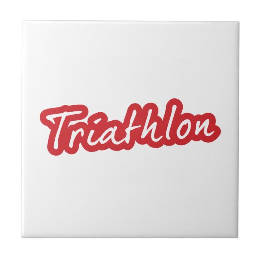 Carreau Design de triathlon cool (Devant)