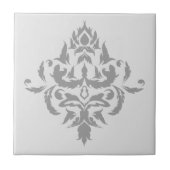 Carreau Design élégant gris simple Damas (Devant)